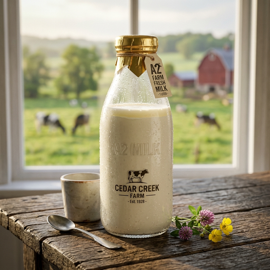 Pure A2 Cow Milk (1L Bottle)